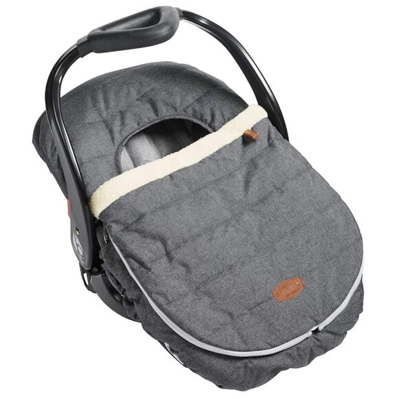 JJ Cole Infant Car Seat Cover With Fleece Lining & Elastic Fit Cold Weather Gray - Picture 1 of 11